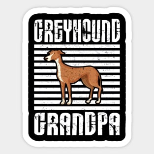 Greyhound Grandpa Proud Dogs Sticker